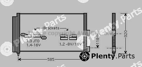Prasco FT5289D — Condenser, air conditioning