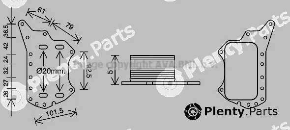 Prasco RT3638 — Oil Cooler, engine oil