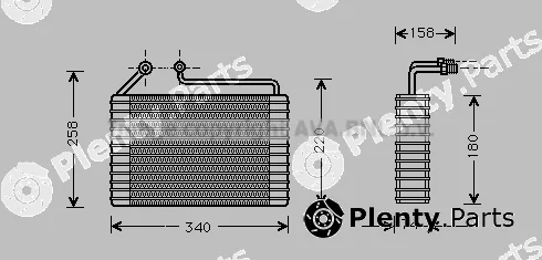 Prasco DWV034 — Evaporator, air conditioning