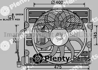 Prasco BW7526 — Fan, engine cooling