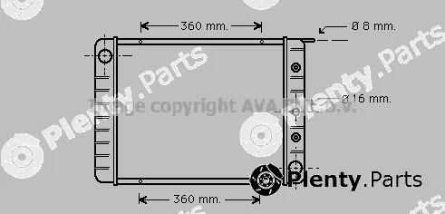 Prasco VO2003 — Radiator, engine cooling