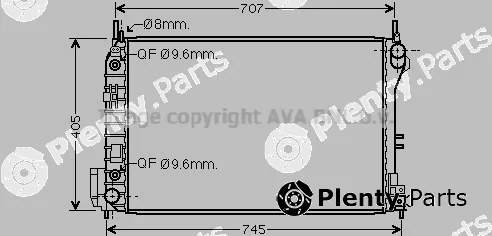 Prasco SBA2059 — Radiator, engine cooling