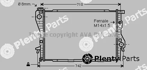 Prasco BW2170 — Radiator, engine cooling