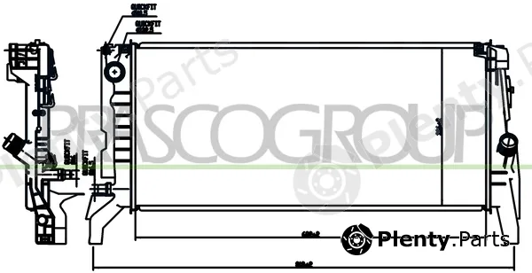 Prasco BM200R007 — Radiator, engine cooling