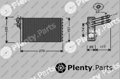 Prasco AD016H005 — Heat Exchanger, interior heating PrascoSelection