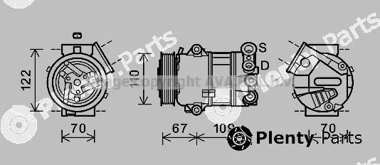 Prasco FTK408 — Compressor, air conditioning