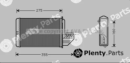 Prasco BWA6172 — Heat Exchanger, interior heating