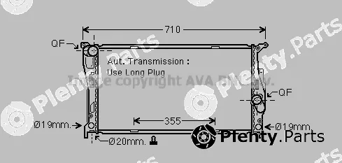 Prasco BW2542 — Radiator, engine cooling