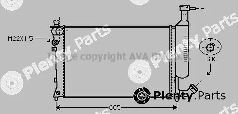 Prasco CNA2168 — Radiator, engine cooling