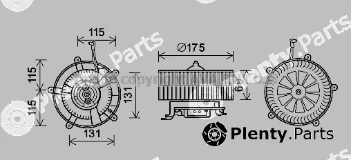 Prasco BW8478 — Electric Motor, interior blower