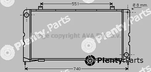 Prasco AU2127 — Radiator, engine cooling