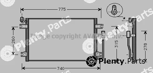 Prasco DW5031 — Condenser, air conditioning