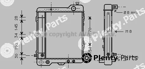 Prasco AI2039 — Radiator, engine cooling