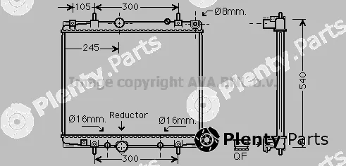 Prasco PEA2275 — Radiator, engine cooling