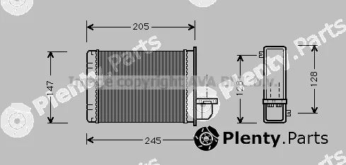 Prasco AU6093 — Heat Exchanger, interior heating