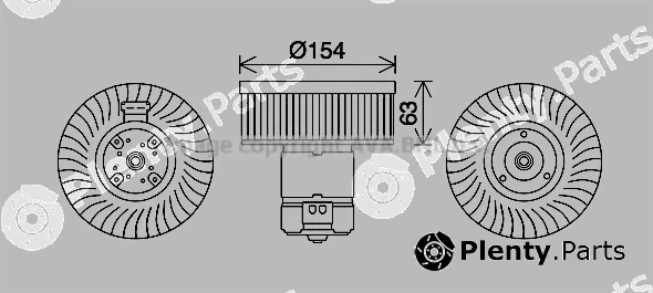 Prasco BW8570 — Electric Motor, interior blower
