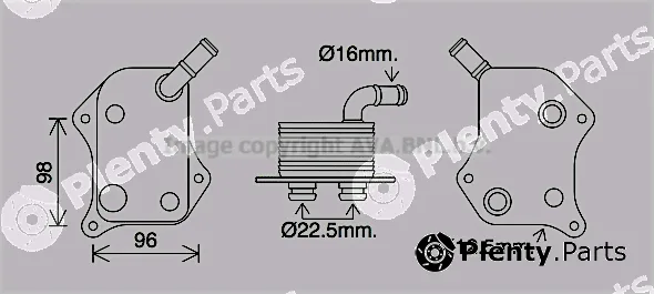 Prasco AI3414 — Oil Cooler, engine oil