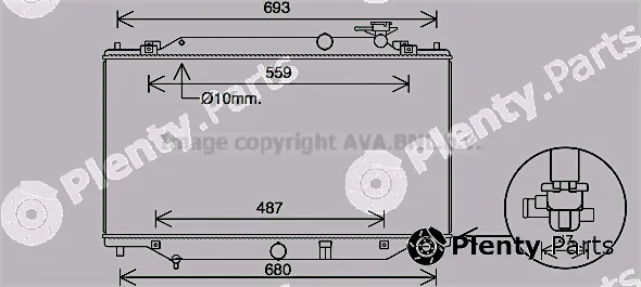 Prasco MZ2287 — Radiator, engine cooling