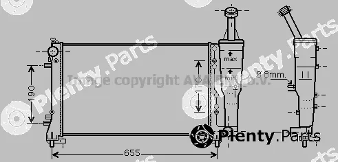 Prasco FT2308 — Radiator, engine cooling