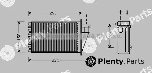 Prasco FT6266 — Heat Exchanger, interior heating