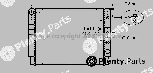 Prasco VO2098 — Radiator, engine cooling
