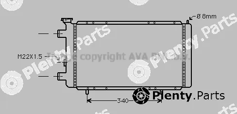 Prasco RT2022 — Radiator, engine cooling