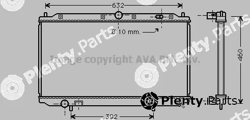 Prasco VO2124 — Radiator, engine cooling