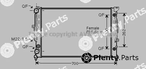 Prasco AIA2122 — Radiator, engine cooling