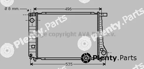 Prasco BW2086 — Radiator, engine cooling