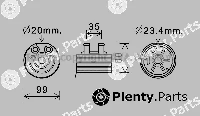 Prasco DN3431 — Oil Cooler, engine oil