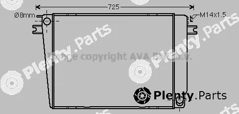 Prasco BW2241 — Radiator, engine cooling