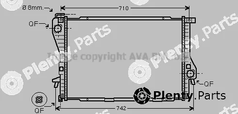 Prasco BWA2300 — Radiator, engine cooling