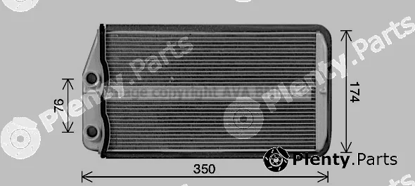 Prasco AL6157 — Heat Exchanger, interior heating