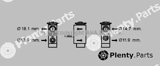 Prasco BW1432 — Expansion Valve, air conditioning