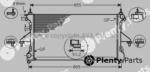 Prasco FTA2399 — Radiator, engine cooling