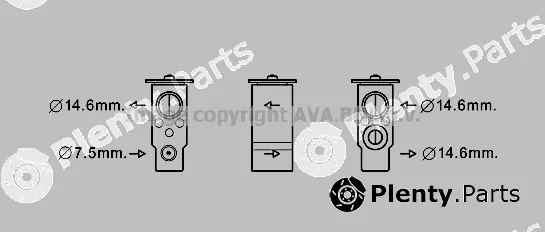 Prasco KA1217 — Expansion Valve, air conditioning