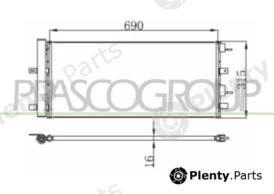 Prasco FD080C001 — Condenser, air conditioning PrascoSelection