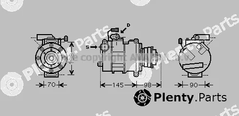 Prasco AIK280 — Compressor, air conditioning