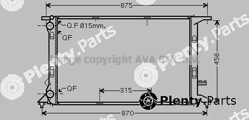 Prasco AIA2292 — Radiator, engine cooling