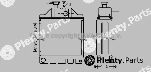Prasco MF2018 — Radiator, engine cooling