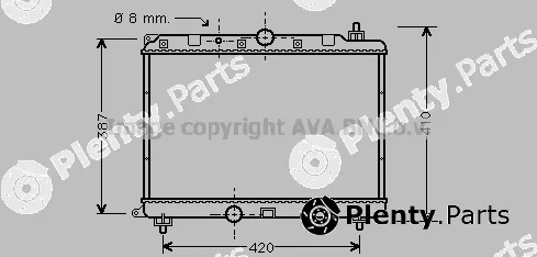 Prasco AU2121 — Radiator, engine cooling