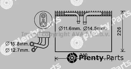 Prasco SBV075 — Evaporator, air conditioning