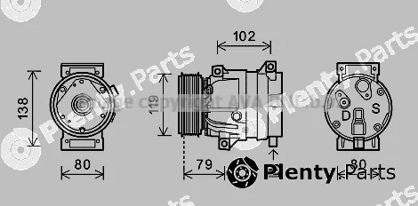 Prasco RTK474 — Compressor, air conditioning