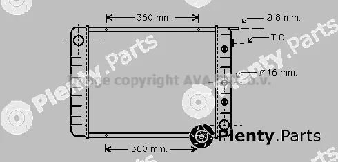 Prasco VO2051 — Radiator, engine cooling