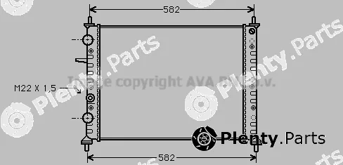 Prasco FT2161 — Radiator, engine cooling