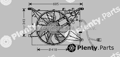Prasco VO7502 — Fan, engine cooling