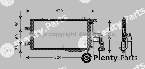 Prasco OLA5370D — Condenser, air conditioning