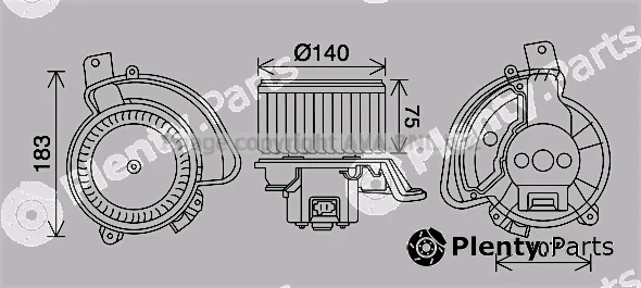 Prasco OL8689 — Electric Motor, interior blower