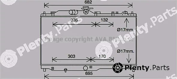 Prasco MZ2285 — Radiator, engine cooling