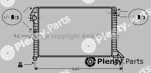 Prasco VO2060 — Radiator, engine cooling